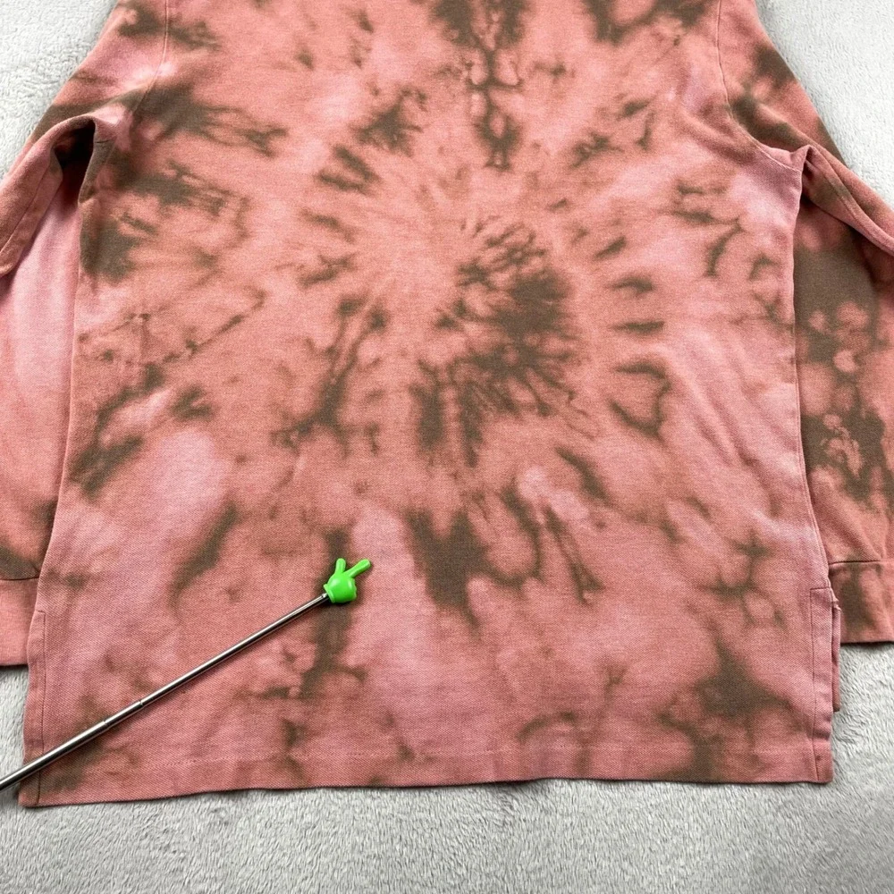Polo Ralph Lauren Shirt Mens Large Pink Brown Tie Dye Long Sleeve  USA Made